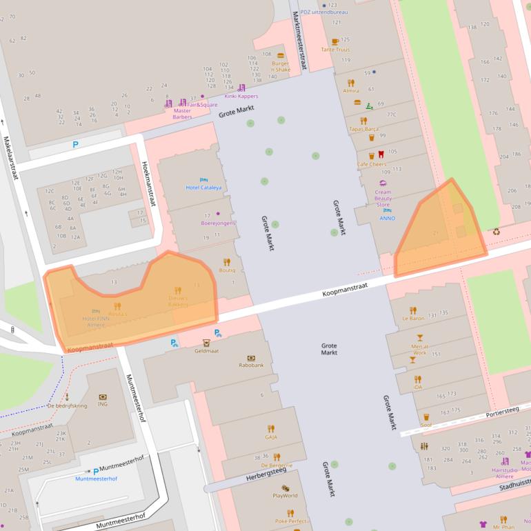 Kaart van postcodegebied 1315HD.