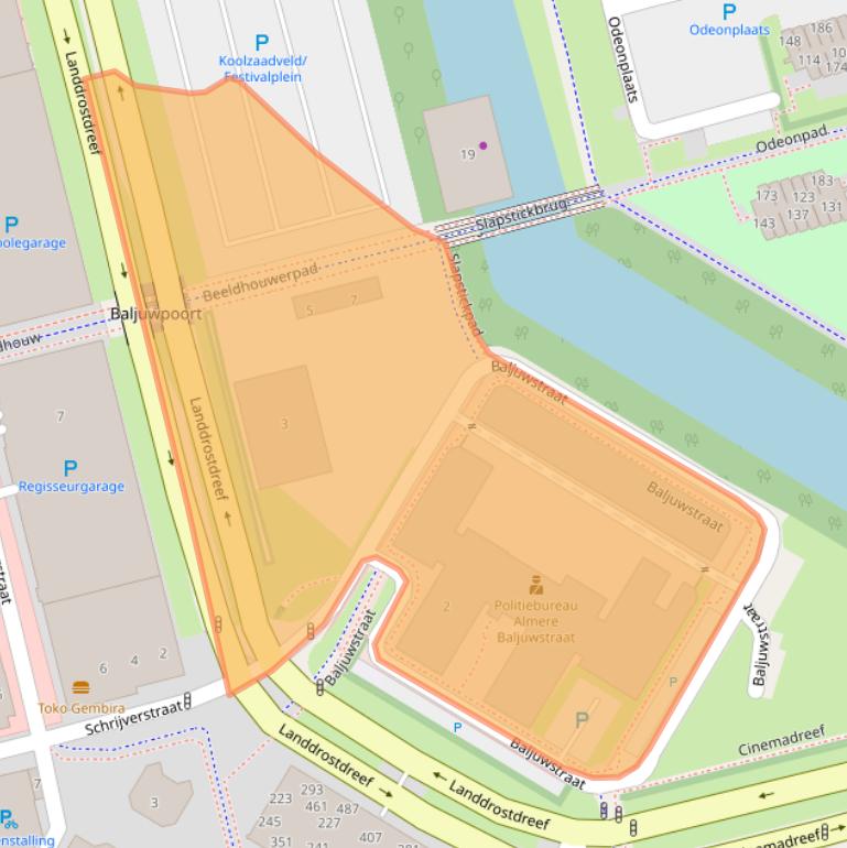 Kaart van postcodegebied 1315HG.