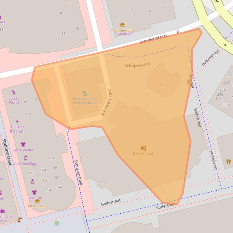 Kaart van postcodegebied 1315HW.