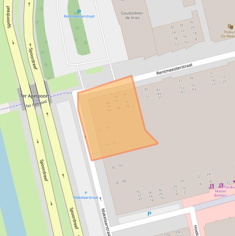 Kaart van postcodegebied 1315JL.