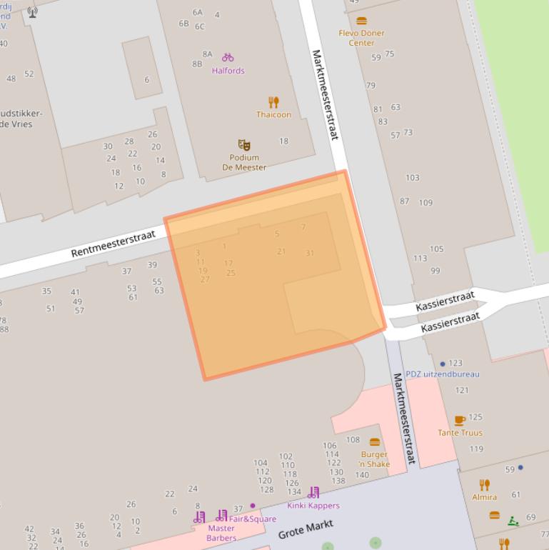 Kaart van postcodegebied 1315JP.