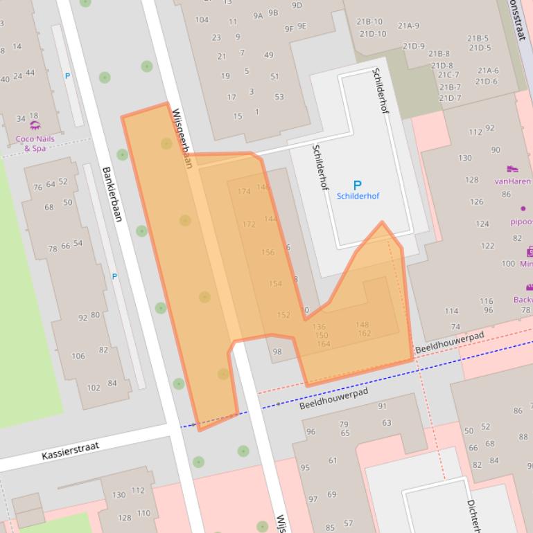 Kaart van postcodegebied 1315KB.