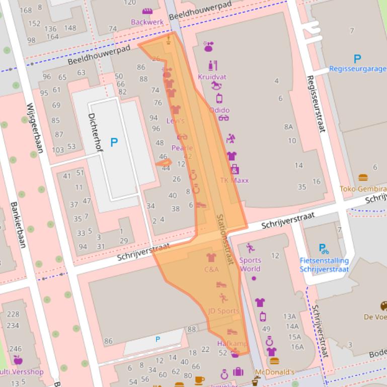 Kaart van postcodegebied 1315KJ.