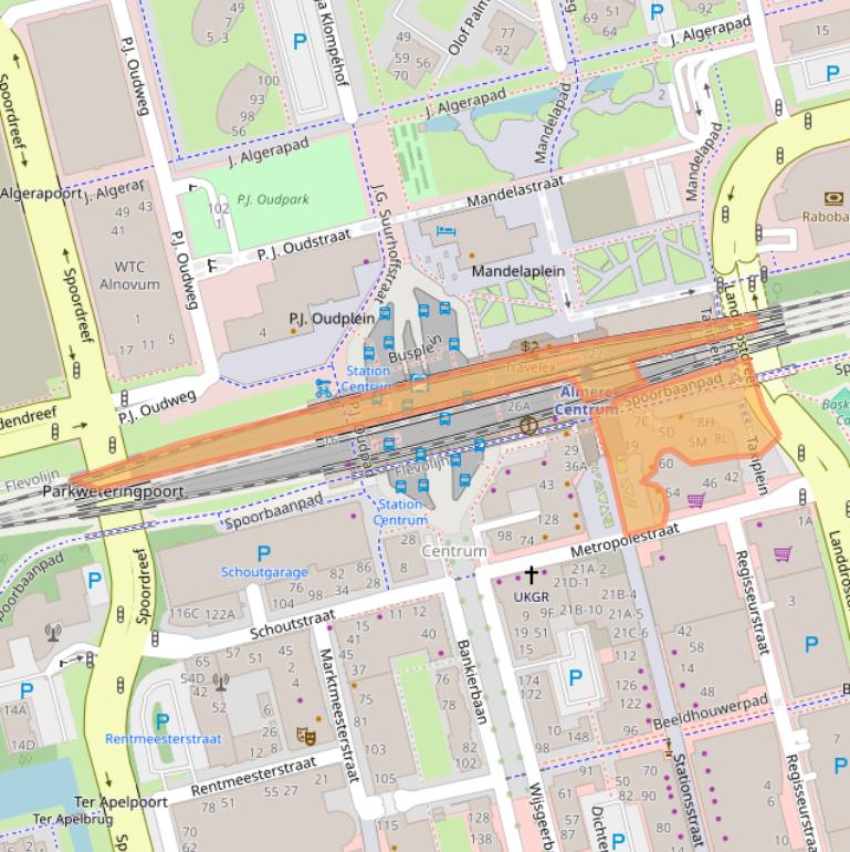 Kaart van postcodegebied 1315KS.