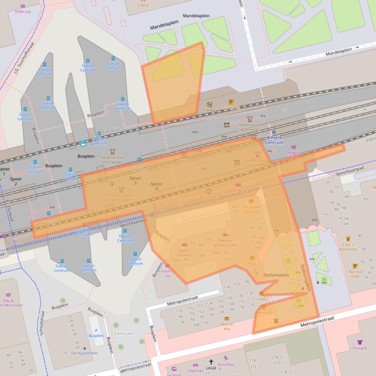 Kaart van postcodegebied 1315KT.