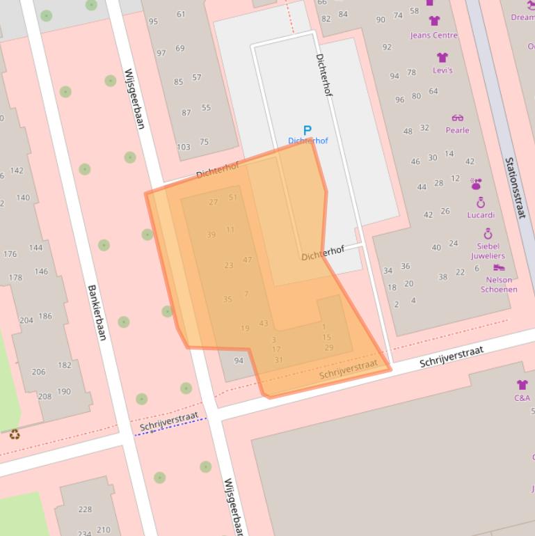 Kaart van postcodegebied 1315LK.