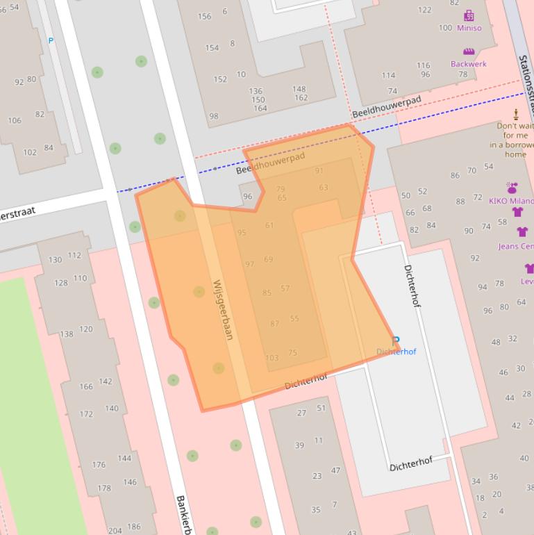 Kaart van postcodegebied 1315LL.