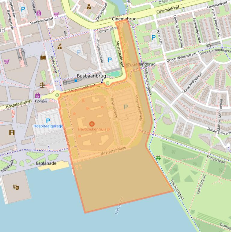 Kaart van postcodegebied 1315RA.