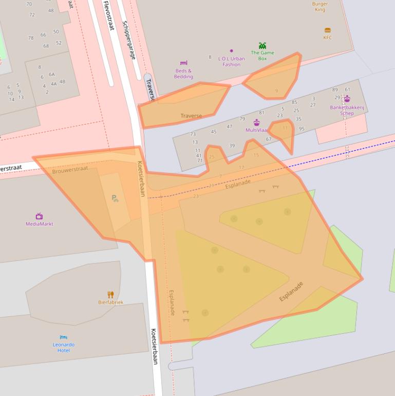 Kaart van postcodegebied 1315SC.