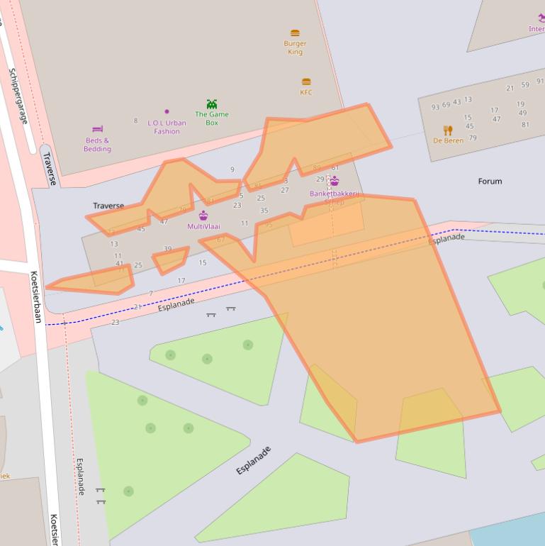 Kaart van postcodegebied 1315TE.