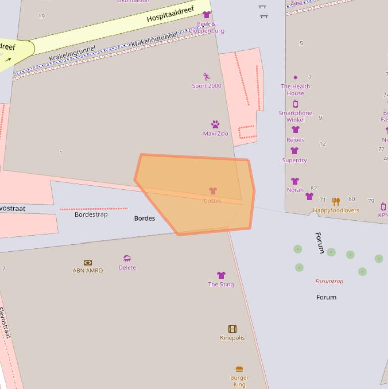 Kaart van postcodegebied 1315TS.