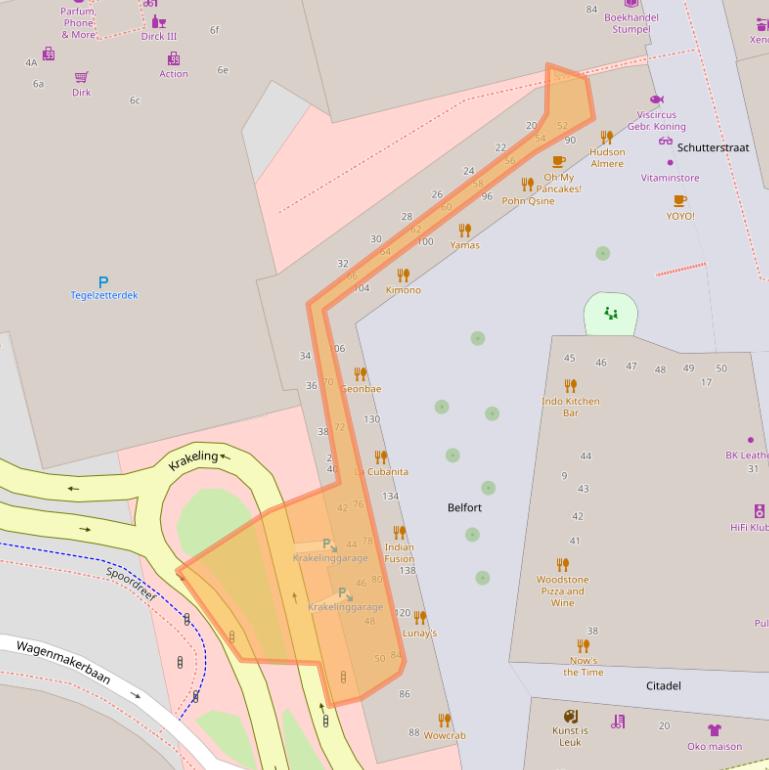 Kaart van postcodegebied 1315VC.