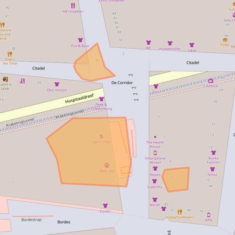 Kaart van postcodegebied 1315VG.