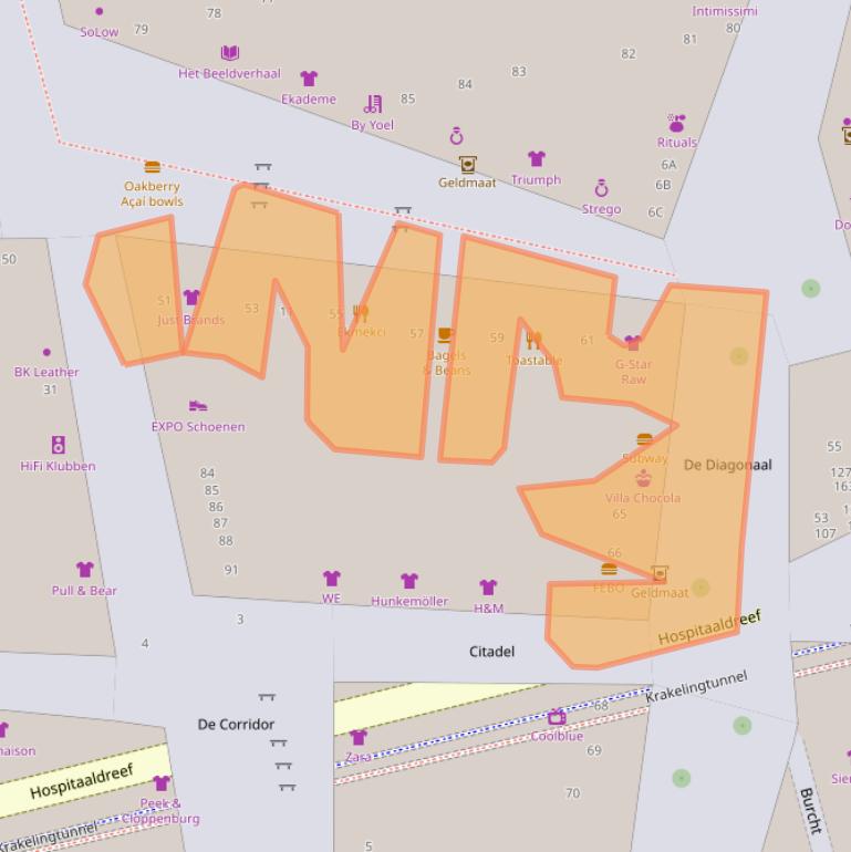 Kaart van postcodegebied 1315VR.