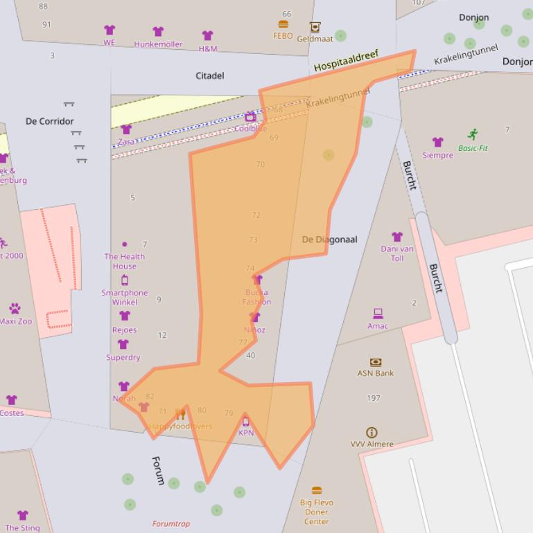 Kaart van postcodegebied 1315VS.