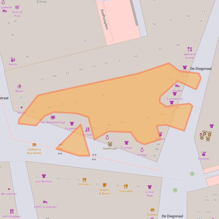 Kaart van postcodegebied 1315XB.