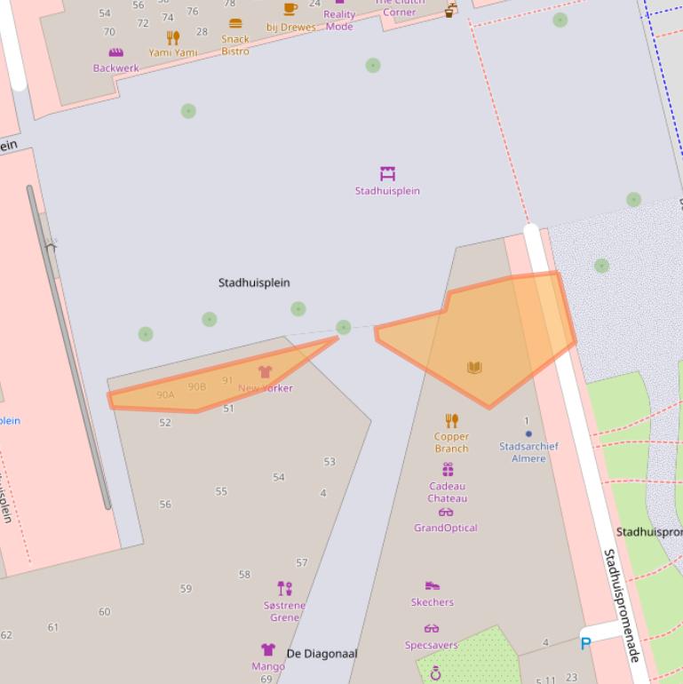 Kaart van postcodegebied 1315XC.