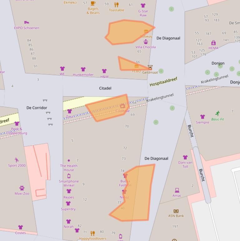 Kaart van postcodegebied 1315XE.