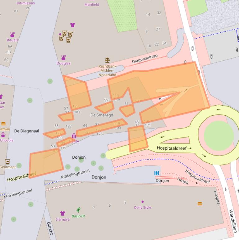 Kaart van postcodegebied 1315XL.