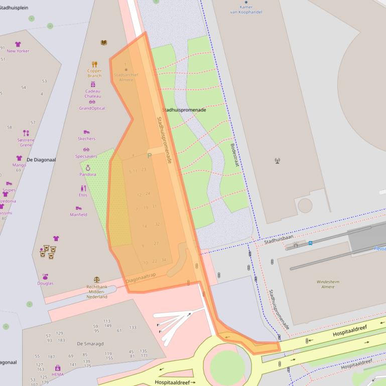 Kaart van postcodegebied 1315XP.