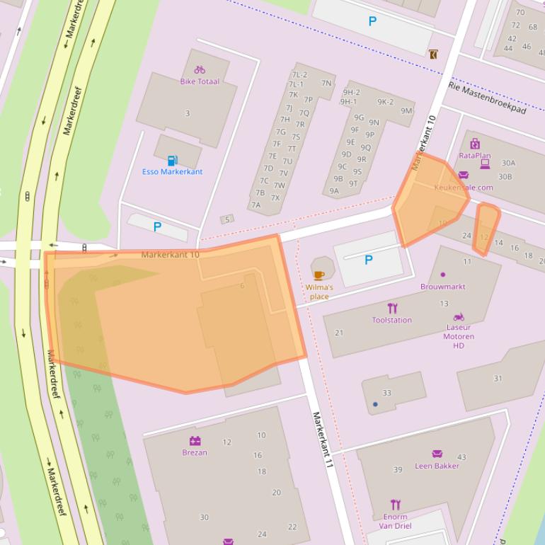 Kaart van postcodegebied 1316AC.