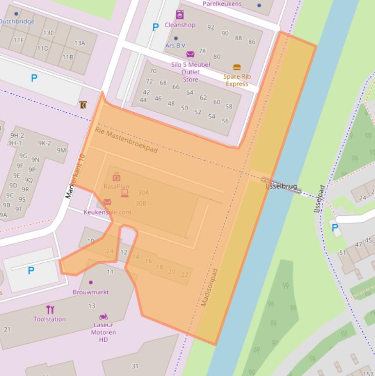 Kaart van postcodegebied 1316AD.