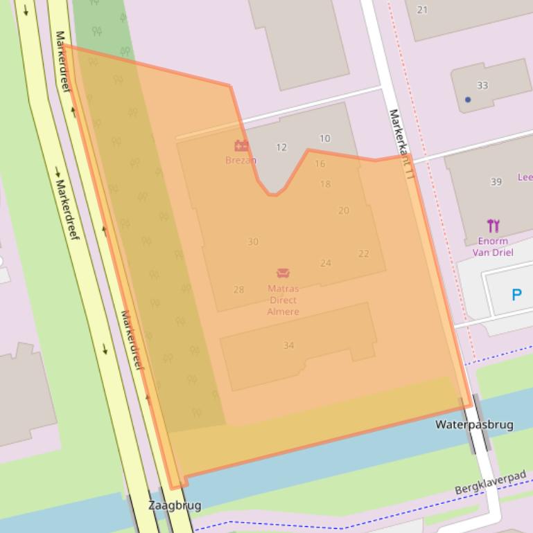 Kaart van postcodegebied 1316AH.