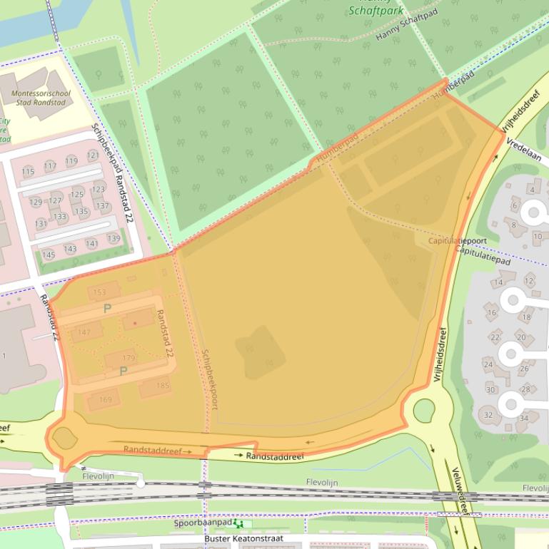 Kaart van postcodegebied 1316BM.