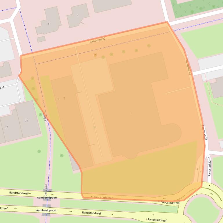 Kaart van postcodegebied 1316BN.