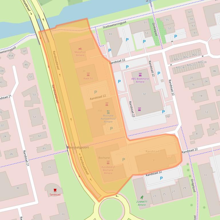 Kaart van postcodegebied 1316BR.