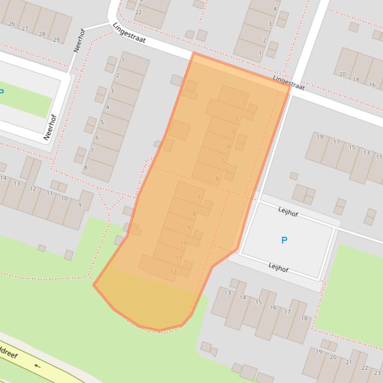 Kaart van postcodegebied 1316CC.