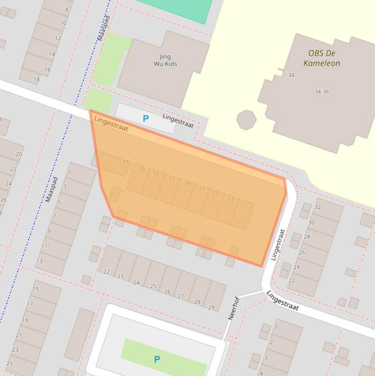 Kaart van postcodegebied 1316CP.