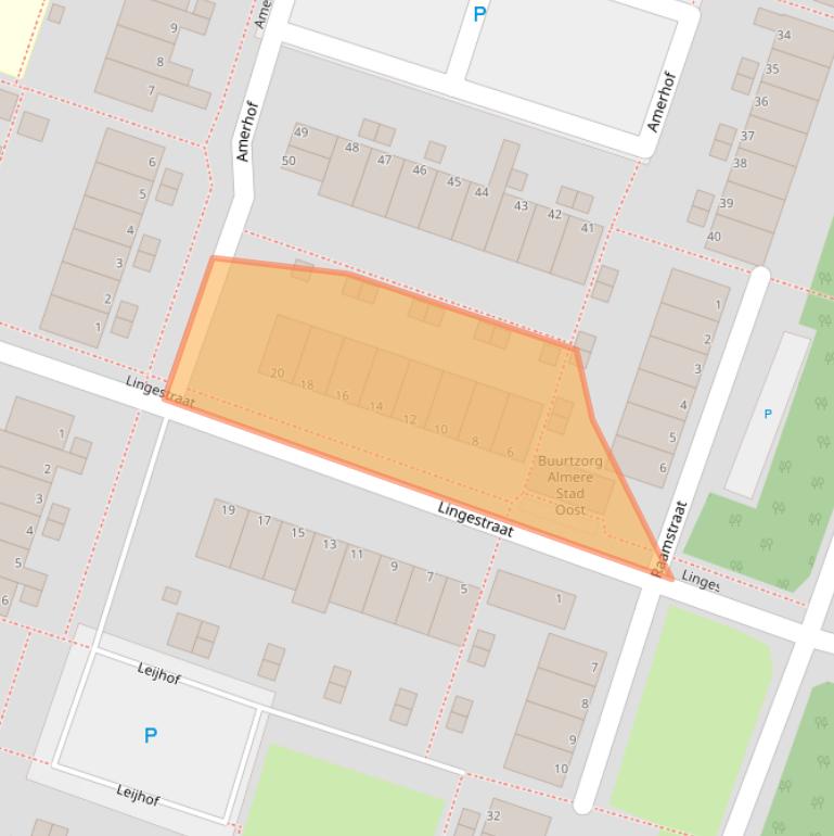 Kaart van postcodegebied 1316CR.