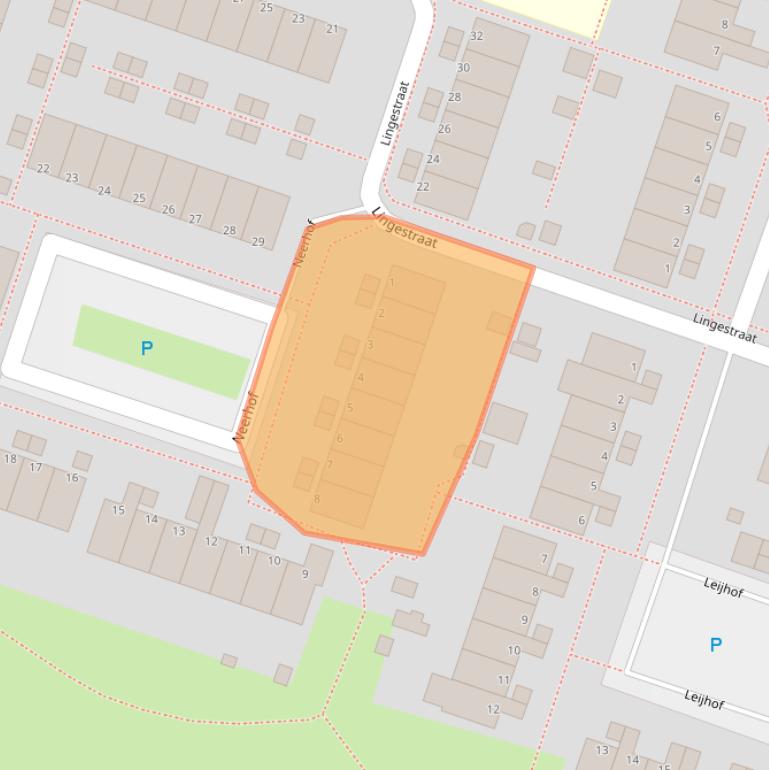 Kaart van postcodegebied 1316CT.