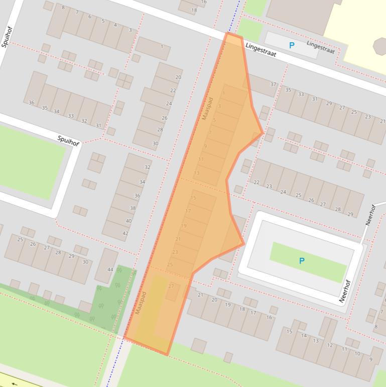 Kaart van postcodegebied 1316EA.