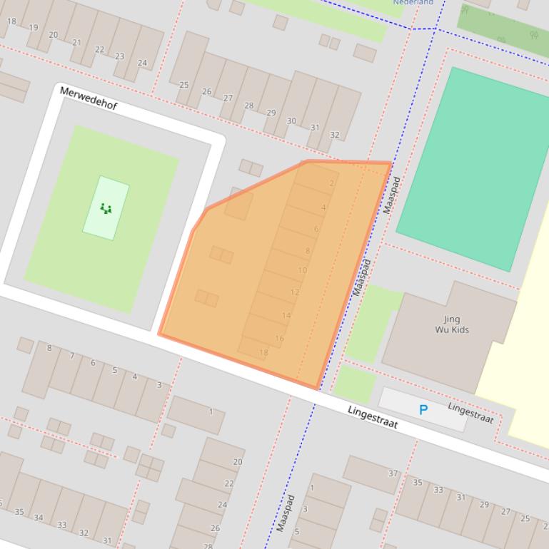 Kaart van postcodegebied 1316EB.