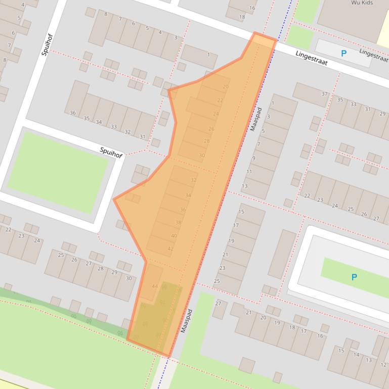 Kaart van postcodegebied 1316EC.