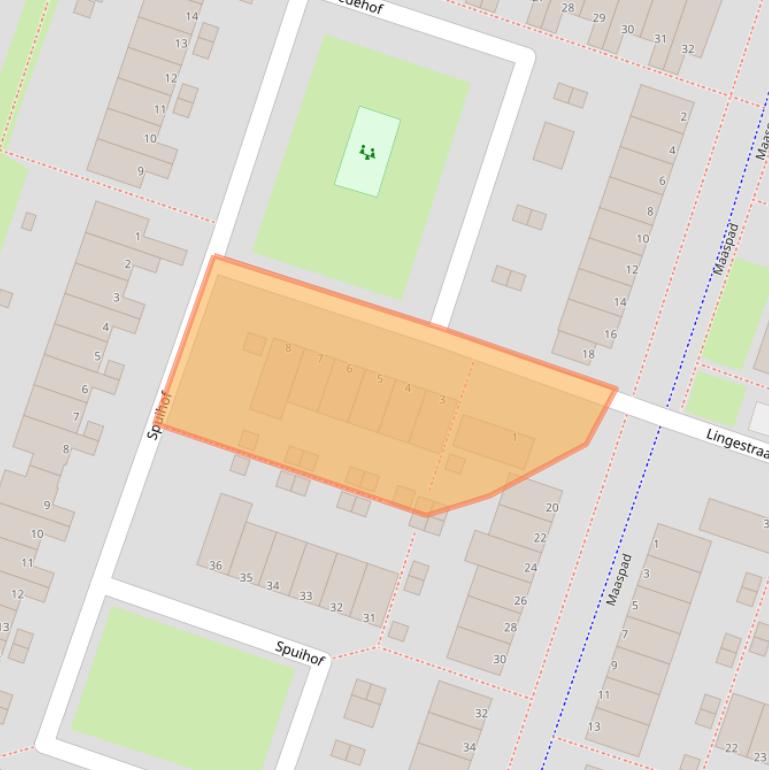 Kaart van postcodegebied 1316EJ.