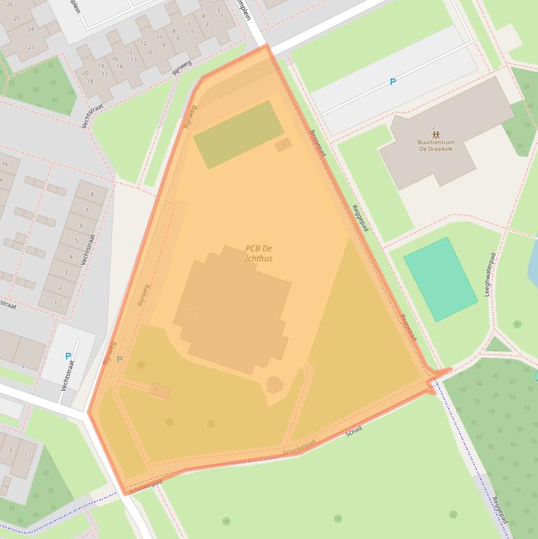 Kaart van postcodegebied 1316EP.