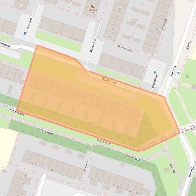 Kaart van postcodegebied 1316ER.