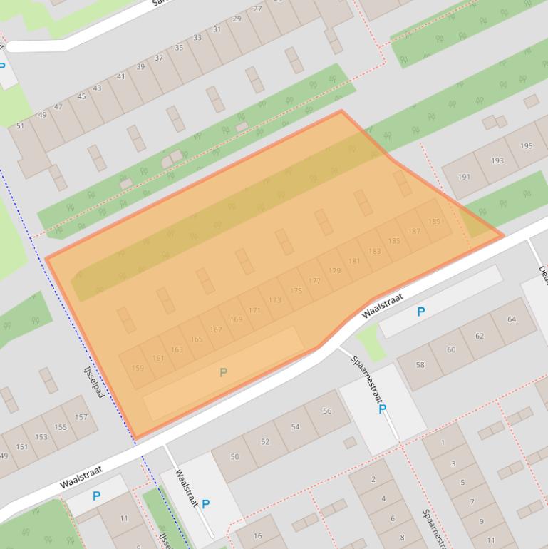 Kaart van postcodegebied 1316EX.