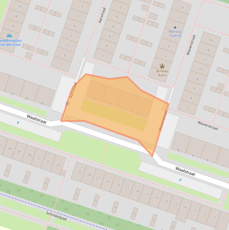 Kaart van postcodegebied 1316GB.