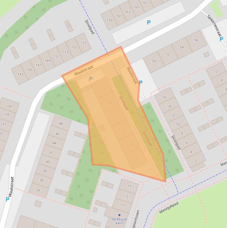 Kaart van postcodegebied 1316HK.