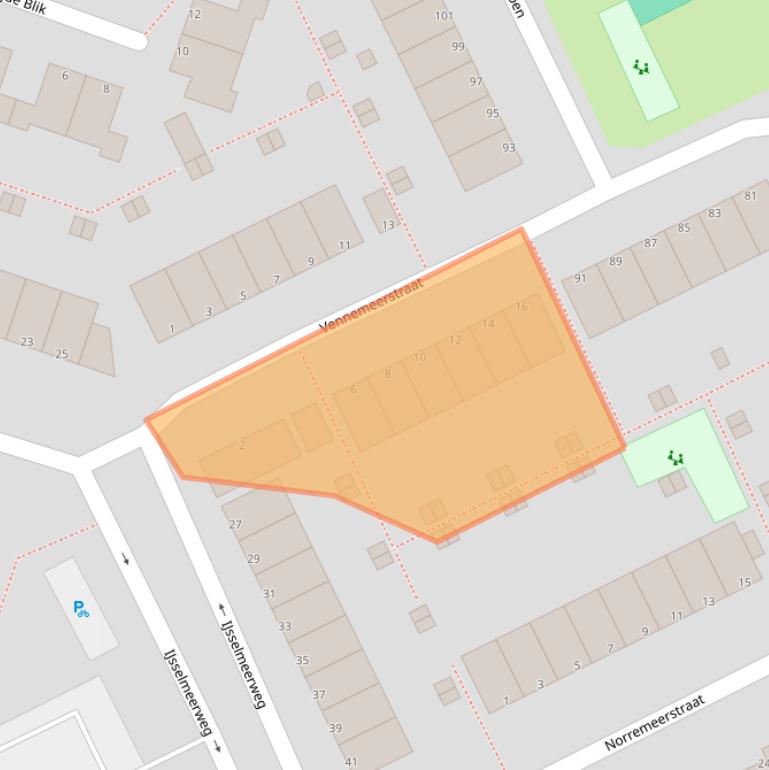 Kaart van postcodegebied 1316KC.