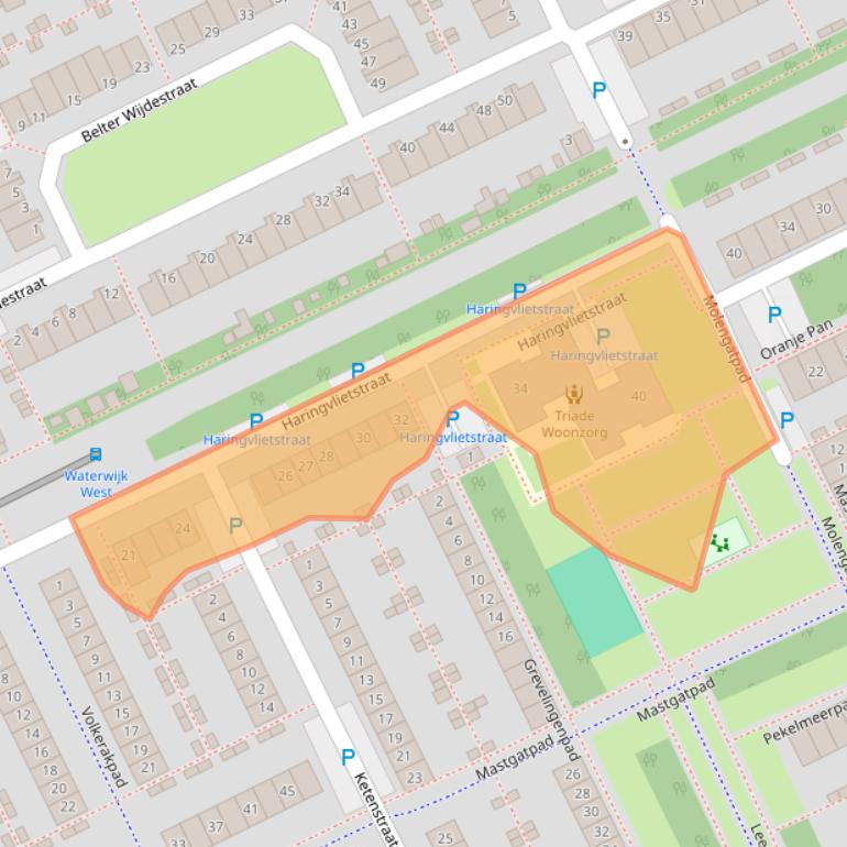 Kaart van postcodegebied 1316LC.