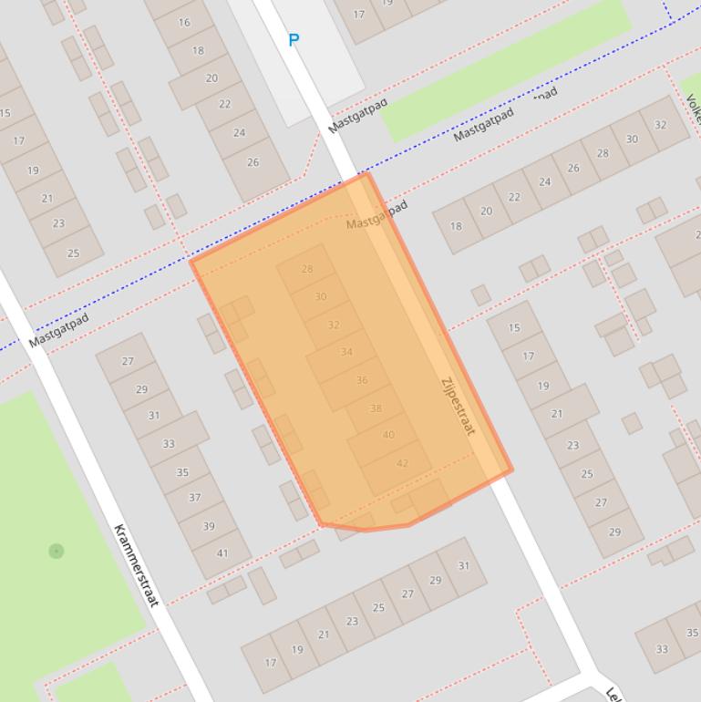 Kaart van postcodegebied 1316LP.