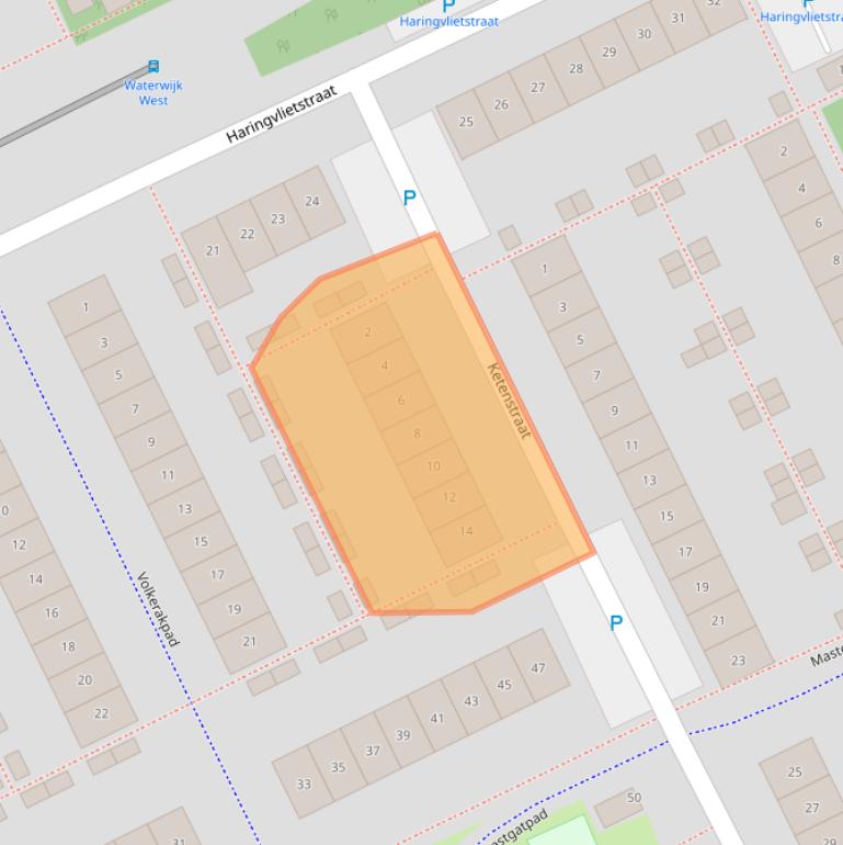 Kaart van postcodegebied 1316NB.