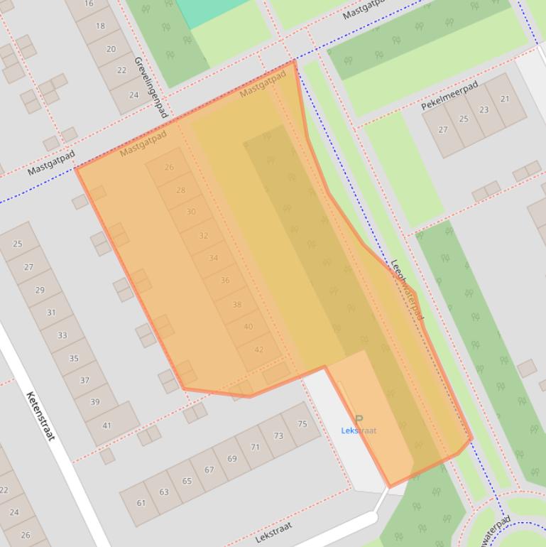 Kaart van postcodegebied 1316NJ.