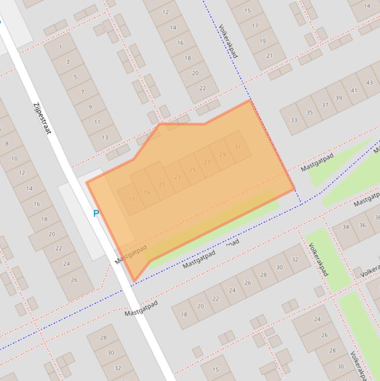 Kaart van postcodegebied 1316NL.