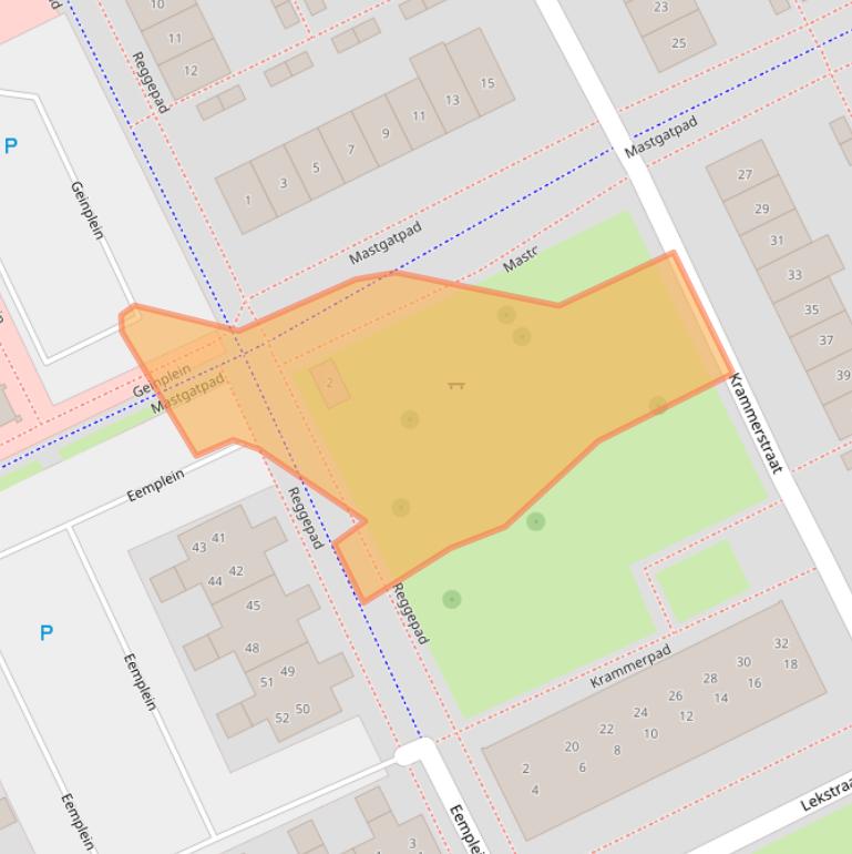 Kaart van postcodegebied 1316NP.